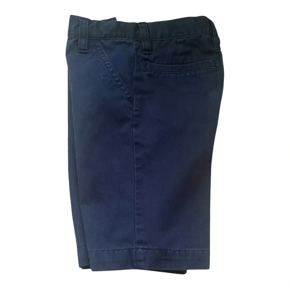 Cherokee casual cargo navy blue shorts Boys 6 side back pockets cotton blend zip